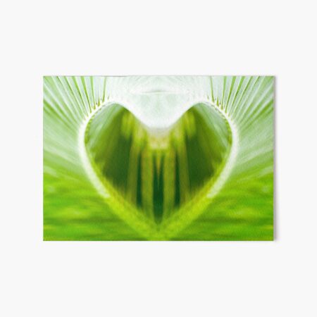 Green Palm Heart Art Board Print