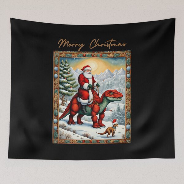 Item preview, Santa Claus Riding a Dinosaur Christmas T-Shirt designed and sold by GorinART.