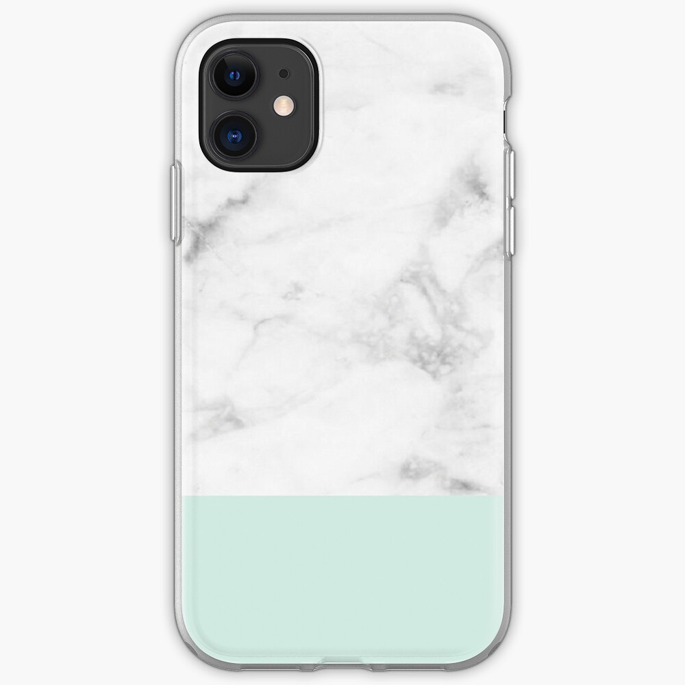 "Marble mint green phone case" iPhone Case & Cover by theresawong