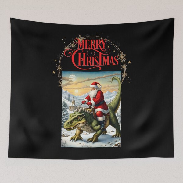 Item preview, Santa Claus Riding a Dinosaur Christmas T-Shirt designed and sold by GorinART.