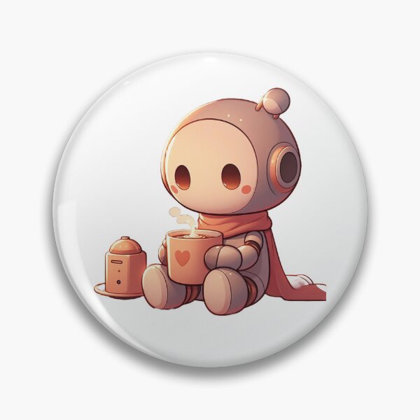 Item preview, a robot and its coffee designed and sold by Maiollismshop.