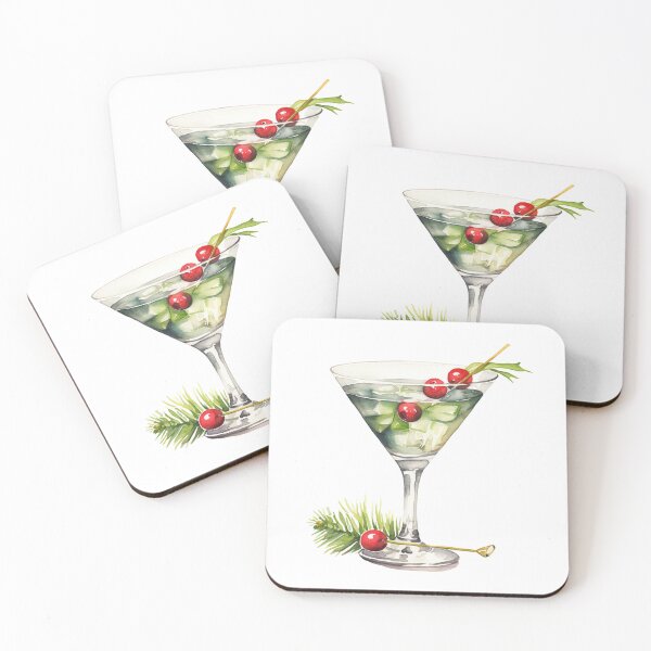 Item preview, Christmas Cocktail Glass with Berries  designed and sold by My-Magic-World.