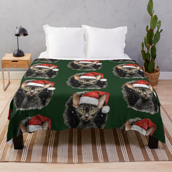 Item preview, Christmas black sphynx cat designed and sold by ME-World.