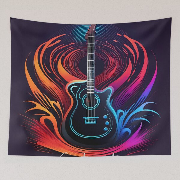 Item preview, Guitar colorful big designed and sold by Salimgor Hangaround Music.