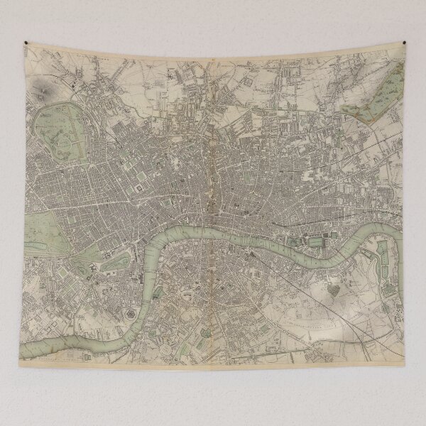 Item preview, Vintage Map of London England (1843) designed and sold by BravuraMedia.