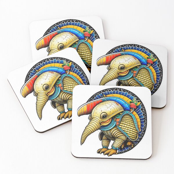 Item preview, The rococopunk armadillo sticker designed and sold by spoo-art.
