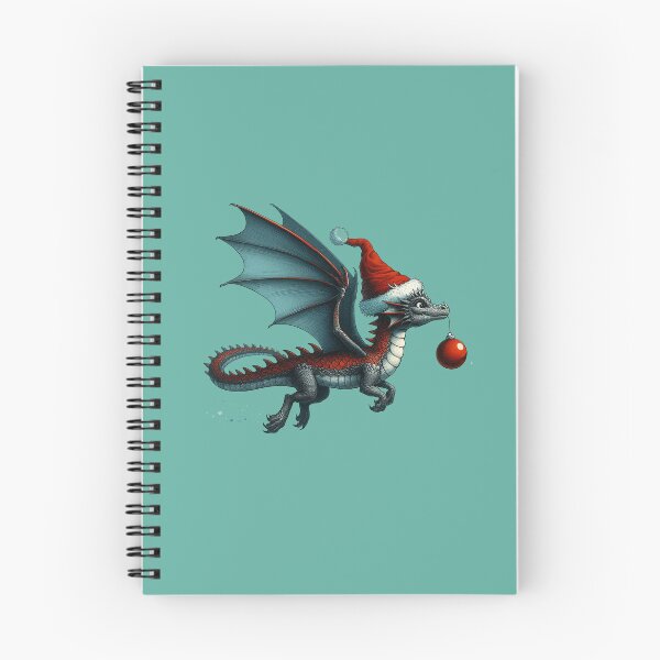Item preview, Neo gothic Dragon in Santa Hat designed and sold by PickledjoArt.