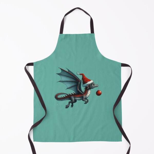 Item preview, Neo gothic Dragon in Santa Hat designed and sold by PickledjoArt.
