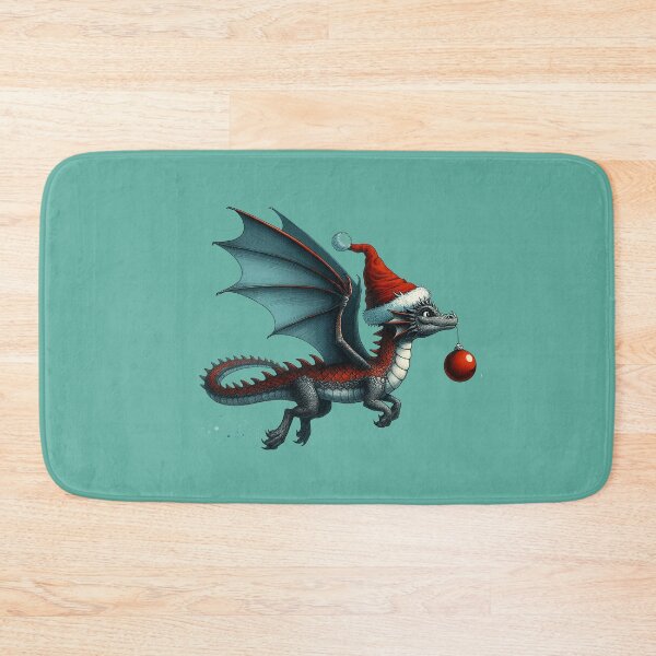 Item preview, Neo gothic Dragon in Santa Hat designed and sold by PickledjoArt.