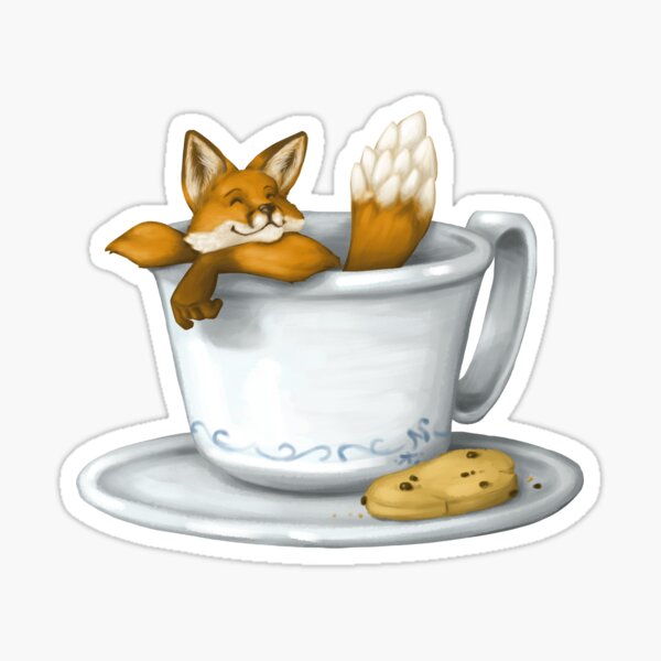 Coffee Fox Sticker