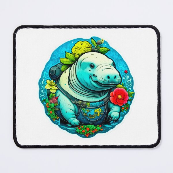 Item preview, The rococopunk manatee sticker designed and sold by spoo-art.