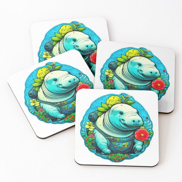 Item preview, The rococopunk manatee sticker designed and sold by spoo-art.