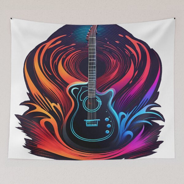 Item preview, Guitar colorful logo designed and sold by Salimgor Hangaround Music.