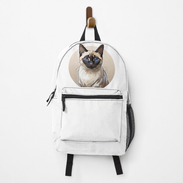 Item preview, Siamese Cat with Piercing Blue Eyes Sitting Gracefully in a Perfect Circle designed and sold by Robo-toons.