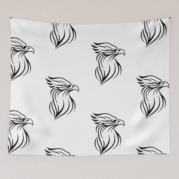 Item preview, eagle bird drawing black line white black minimalism eagle bird drawing black line white black minimalism T-shirt with eagle pattern, beautiful dress, birds on the bed linen designed and sold by gulka8.