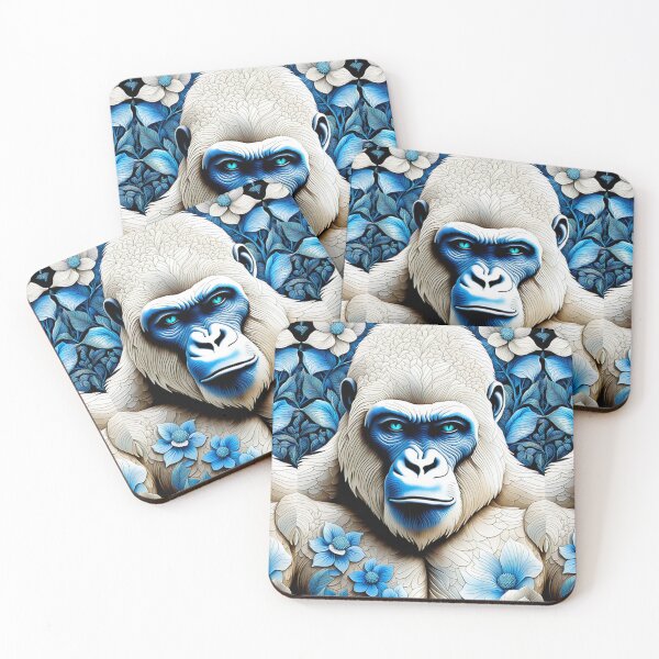 Item preview, WHITE GORILLA#0~Spirit Animal~Blanket/Tapestry~African Wild Nature Lover~College Dorm~AirBnB Real Estate Travel Guest Home Decor~Birthday Christmas Gift designed and sold by Spinning Plates 360.