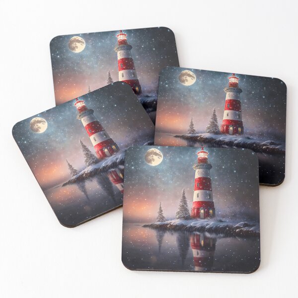 Item preview, Pastel Christmas Lighthouse designed and sold by Blue Horse Photo Magic.