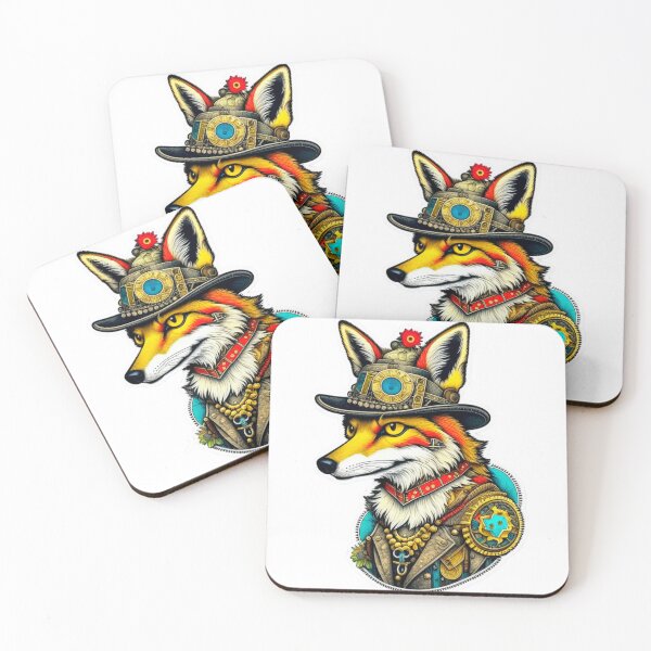 Item preview, The rococopunk coyote sticker designed and sold by spoo-art.