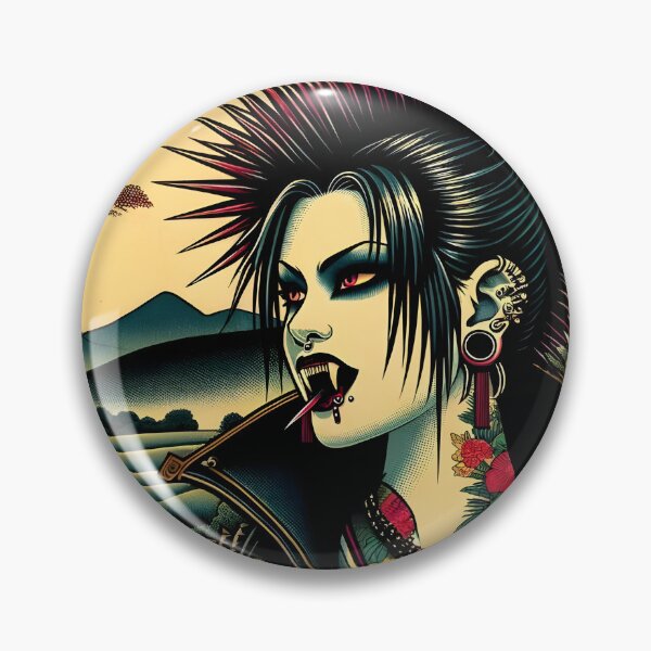 Item preview, Japanese Woodblock of a Punk Vampire designed and sold by Truck Stop One.