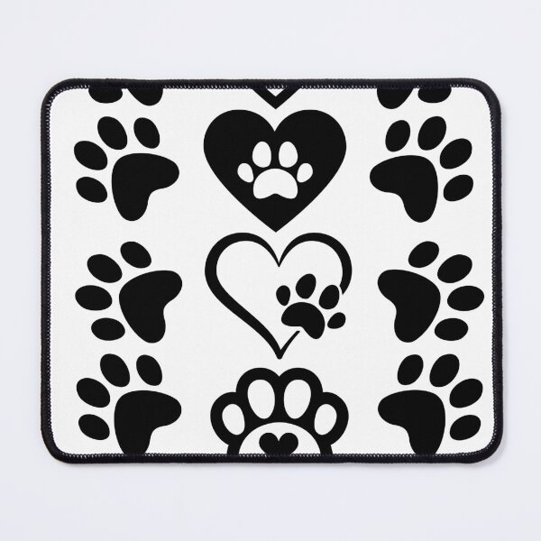 Item preview, Dog paw prints and hearts designed and sold by Willyboy16.