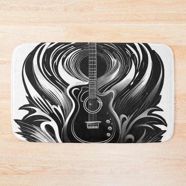 Item preview, Guitar black/white logo designed and sold by Salimgor Hangaround Music.