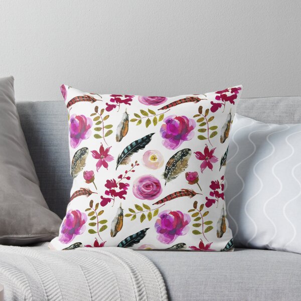 Artikelvorschau, Watercolor Boho Chic Flowers Pattern entworfen und verkauft von stylebytara.