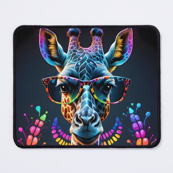 Item preview, Giraffe with glasses, color art illustration designed and sold by Niktarka.