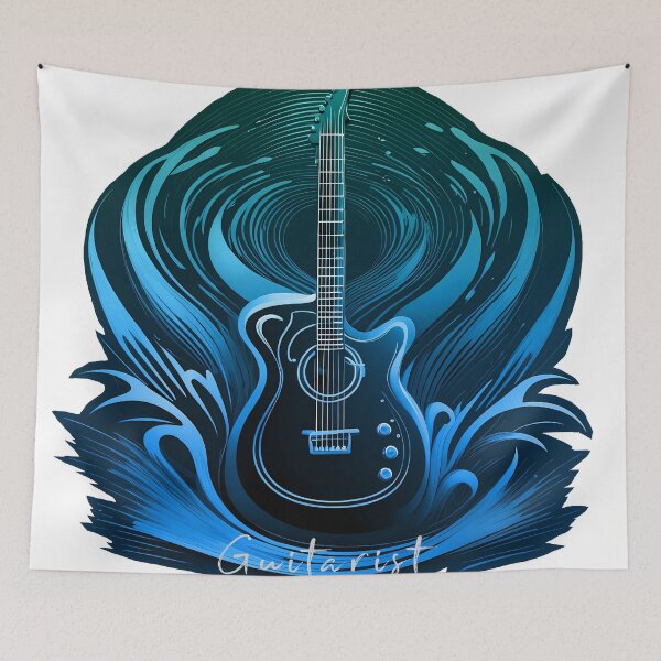 Item preview, Guitar blue logo guitarist font designed and sold by Salimgor Hangaround Music.