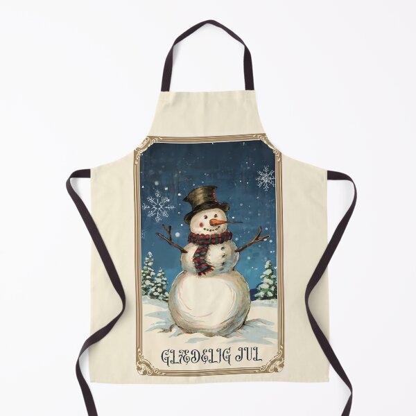 Item preview, Vintage Snowmans Greeting Card: Glædelig Jul designed and sold by EmeraldeaDesign.