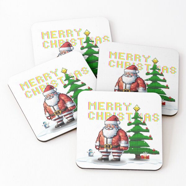 Item preview, Merry Christmas (8bit) designed and sold by Meowguar.