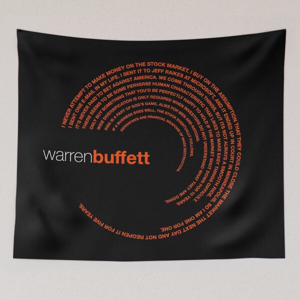 Item preview, Warren Buffett famous quotes poster [orangered] designed and sold by CMYKStudio.