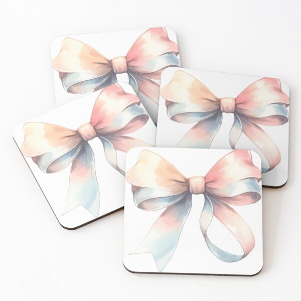 Item preview, Pretty Pink and Blue Watercolor Bow Ribbon designed and sold by Star-Fragment.