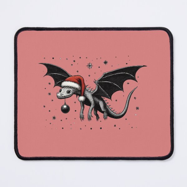 Item preview, Neo gothic Dragon in Santa Hat designed and sold by PickledjoArt.