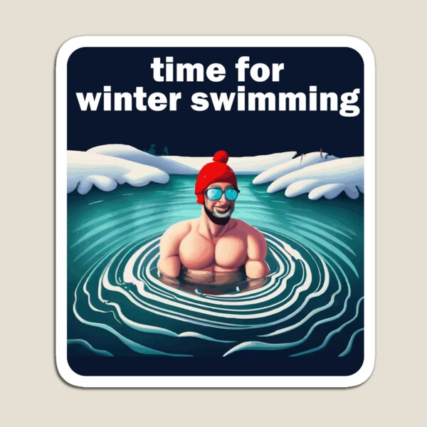 Item preview, Winter Swimming - Men in the cold water designed and sold by kreafox.