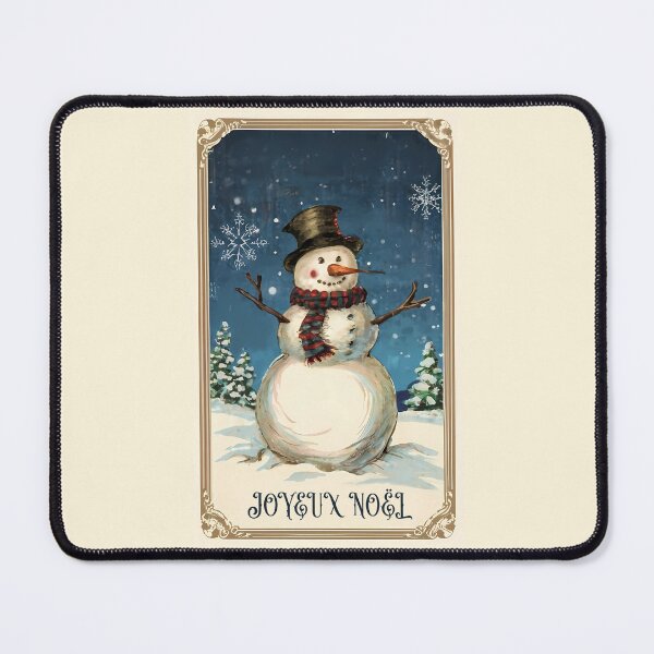 Item preview, Vintage Snowmans Greeting Card: Joyeux Noël designed and sold by EmeraldeaDesign.