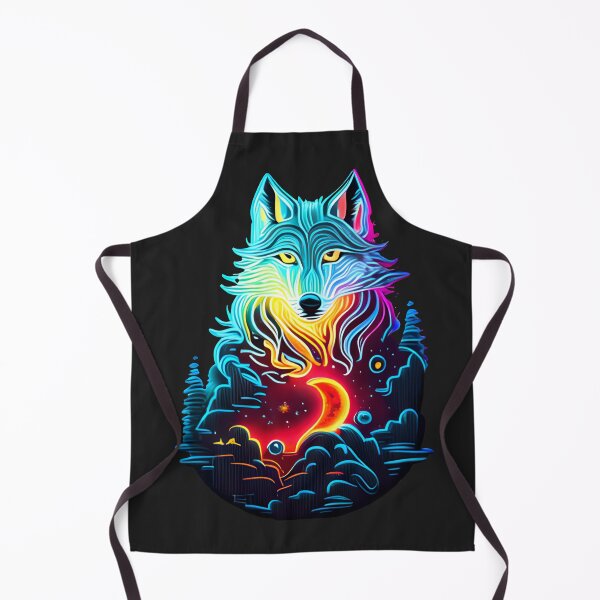 Item preview, Night Wolf in Moonlight Neon designed and sold by Chubuter.