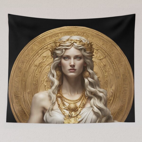 Item preview, Demeter the goddess Greek mythology myth art drawing design designed and sold by TheLocoShop.