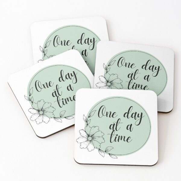 Item preview, One Day at a Time designed and sold by Bookish Blossom.
