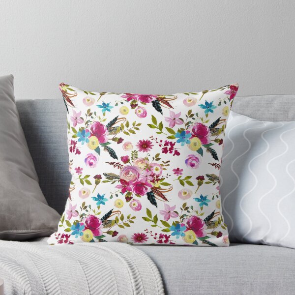 Artikelvorschau, Watercolor Boho Chic Flowers Pattern entworfen und verkauft von stylebytara.