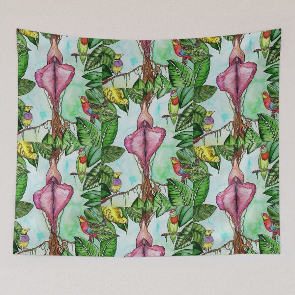 Item preview, JARDÍN TROPICAL, 2017. Watercolor and fineliner on paper. designed and sold by GiuliettaSCHEER.