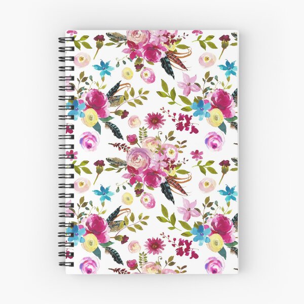 Artikelvorschau, Watercolor Boho Chic Flowers Pattern entworfen und verkauft von stylebytara.