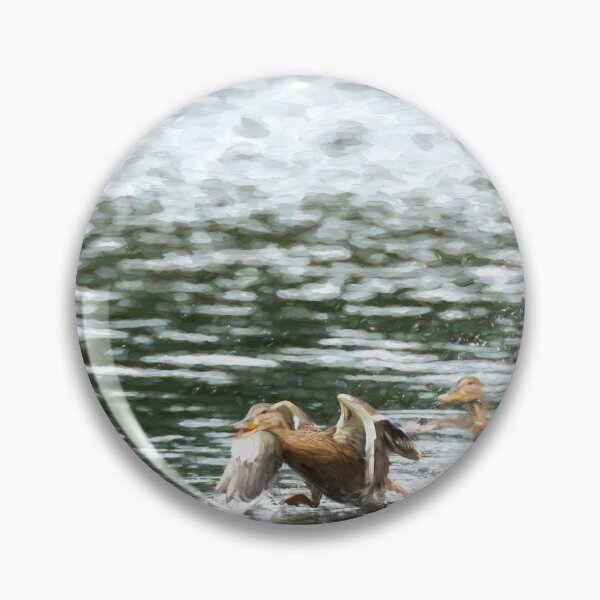Item preview, Digital illustration of two Mallard ducks taking off. designed and sold by RobThorley.