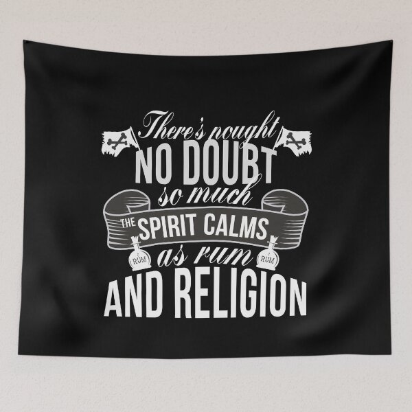 Item preview, Rum and religion quote designed and sold by bibinik.