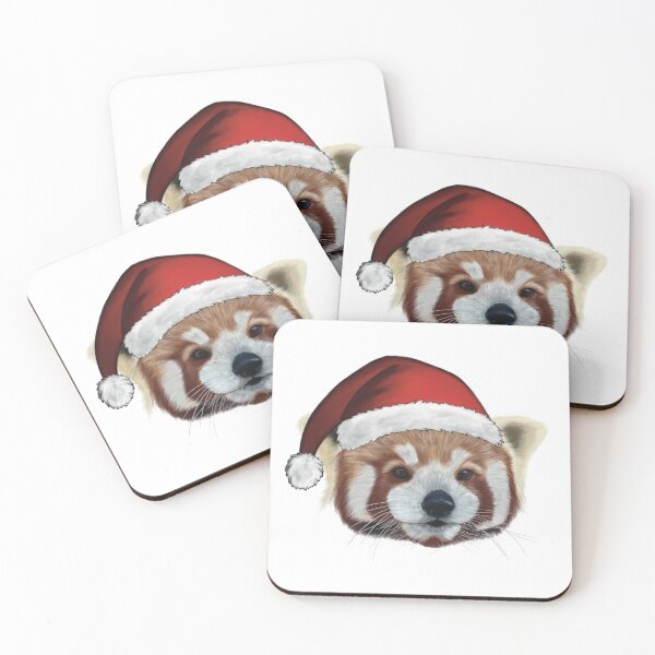 Item preview, Christmas Santa Hat Red Panda designed and sold by dinnydaynaart.