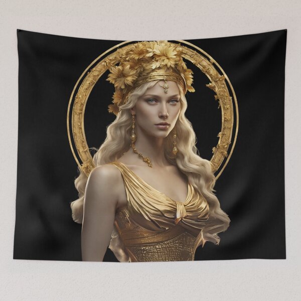 Item preview, Demeter the goddess Greek mythology myth art drawing design designed and sold by TheLocoShop.
