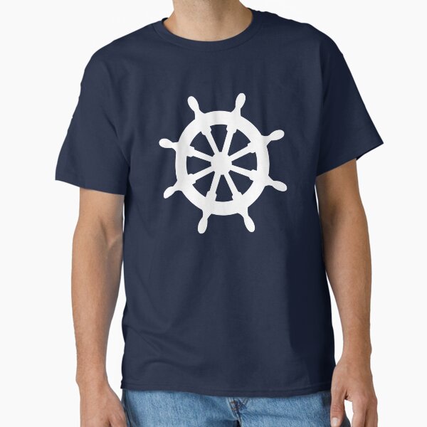 Item preview, Nautical Ships Wheel Blue and White Pattern designed and sold by CreativeBridge.