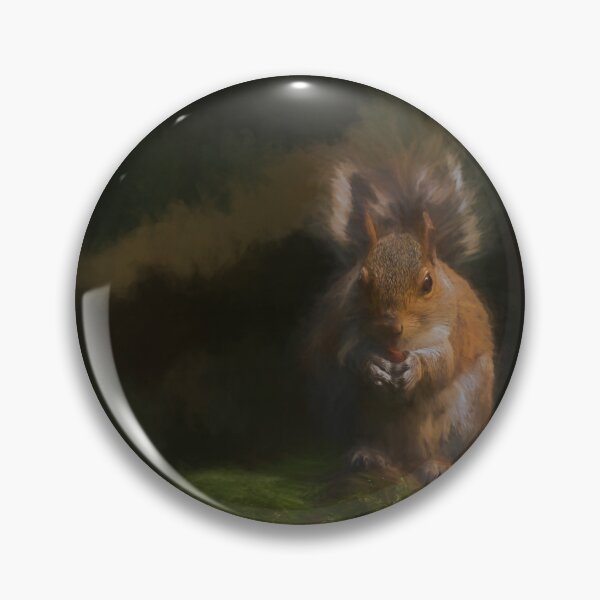 Item preview, Grey Squirrel digital illustration sitting on a wall. designed and sold by RobThorley.