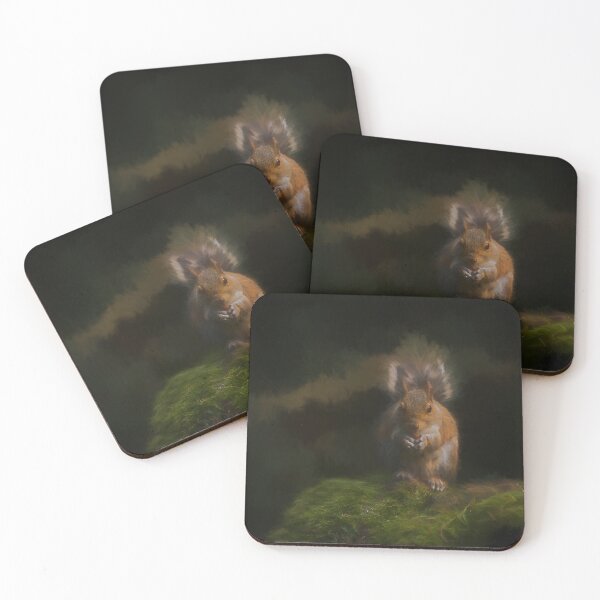 Item preview, Grey Squirrel digital illustration sitting on a wall. designed and sold by RobThorley.