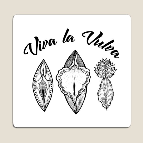 Viva La Vulva Illustrated Vulva Sticker/magnet Matte Laminated Waterproof  Sticker or Magnet 