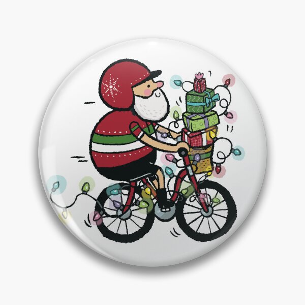 Artikelvorschau, Weihnachtsmann-Radfahrer entworfen und verkauft von J C Phillipps Design.